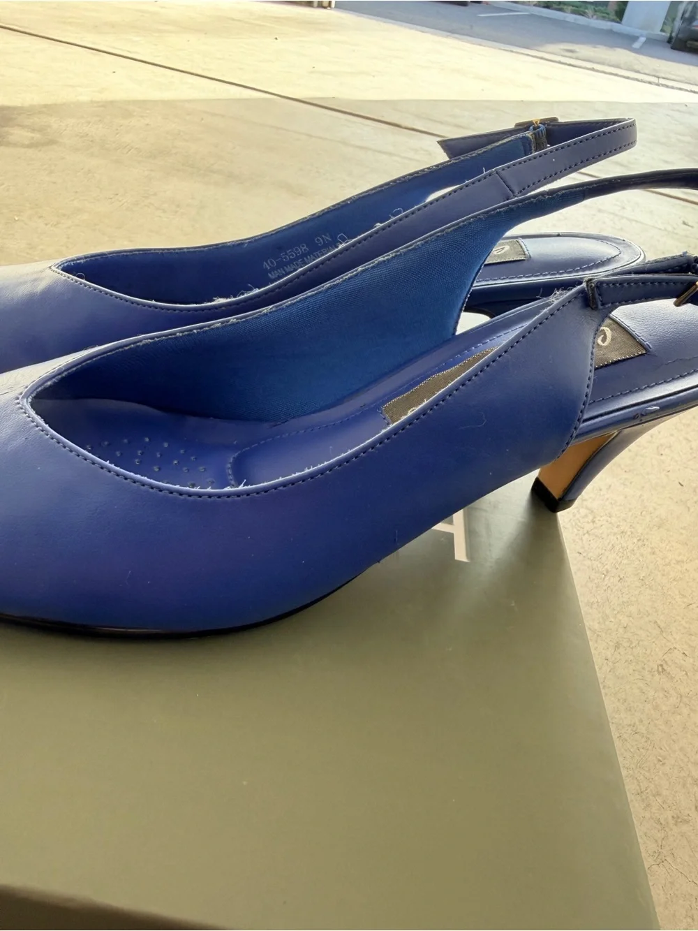 Easy Street Blue Slingback Flats Women’s Comfort Shoes NEW in Box 9 - Picture 5 of 7
